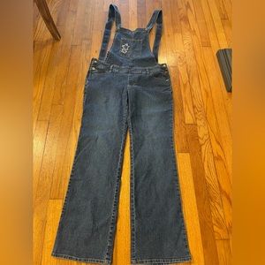 Blue Denim Jean Bib Overalls Juniors 13 By Hip Jeans Waist 36 Inseam 31 Pockets